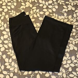 Black Wide Leg Track Pants for Women